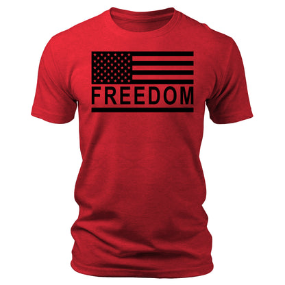Freedom T-Shirt American Flag Free Speech Patriotic Men's Graphic Tee