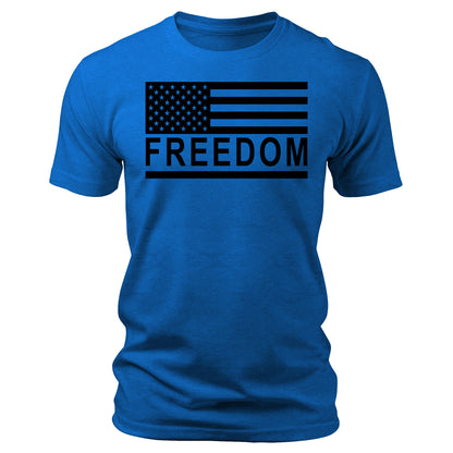 Freedom T-Shirt American Flag Free Speech Patriotic Men's Graphic Tee