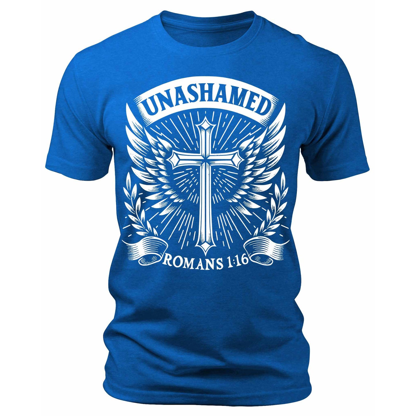 Men's Unashamed Romans 1:16 T-Shirts Christian Short Sleeve Crewneck Graphic Tees