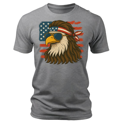 4th of July Mullet Eagle T-Shirt Men's Funny Patriotic American Flag Graphic Tees