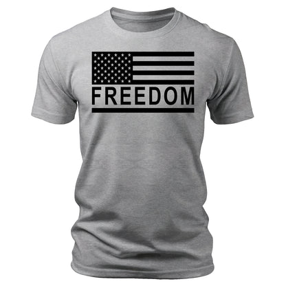 Freedom T-Shirt American Flag Free Speech Patriotic Men's Graphic Tee