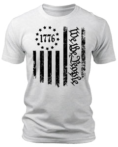 Men's  1776 T-Shirts We The People Patriotic Short Sleeve Crewneck Graphic Tees