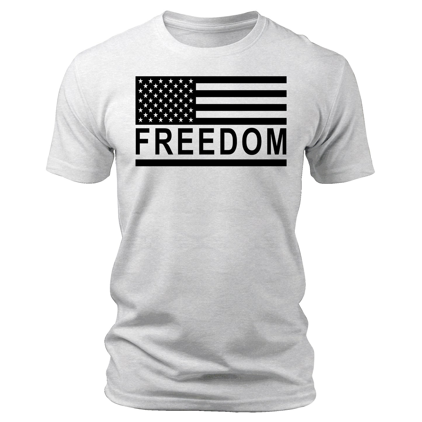 Freedom T-Shirt American Flag Free Speech Patriotic Men's Graphic Tee