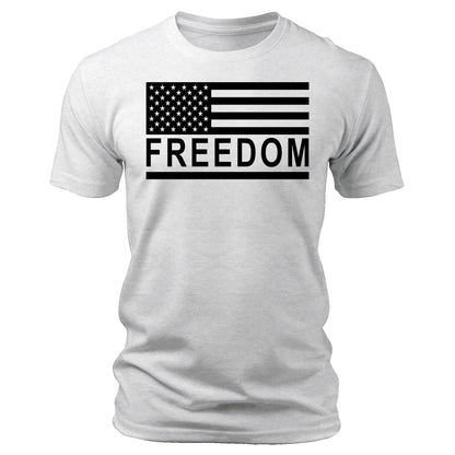 Freedom T-Shirt American Flag Free Speech Patriotic Men's Graphic Tee