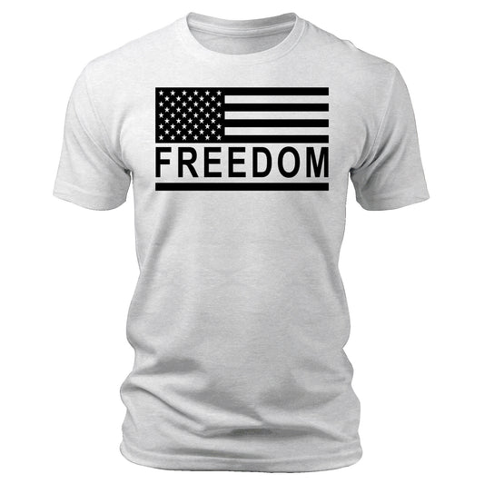 Freedom T-Shirt American Flag Free Speech Patriotic Men's Graphic Tee