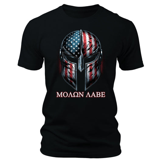 Men's Spartan Patriotic Short Sleeve Crewneck Shirt