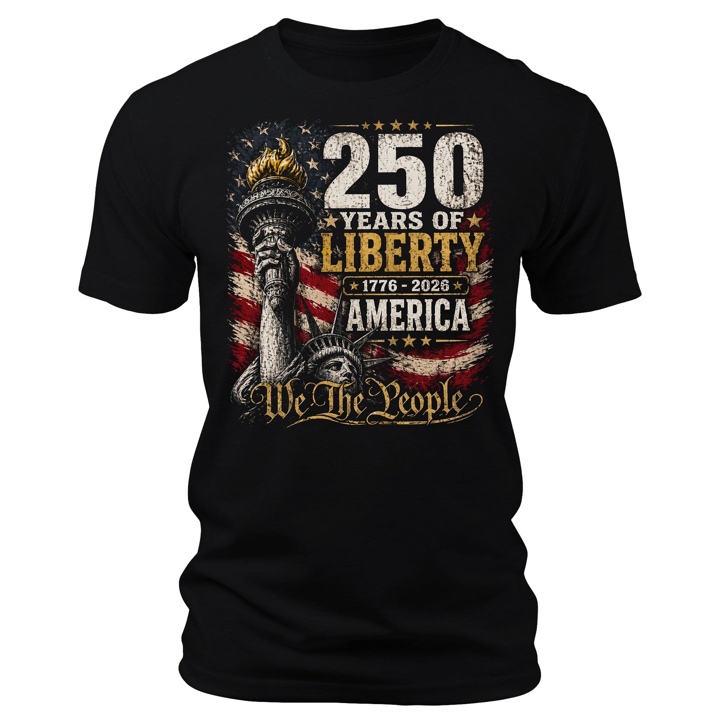 250 Anniversary USA Commemorative Patriotic Liberty American 4th of July T-Shirt