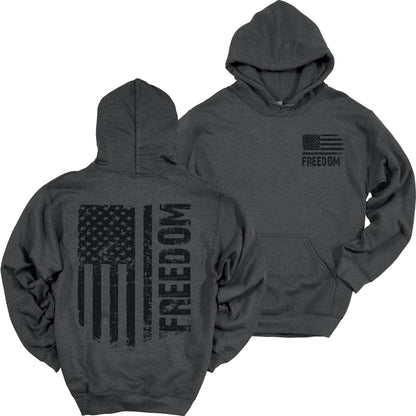 Men's Freedom Flag Hoodie Patriotic Heavy Blend Hooded Sweatshirt