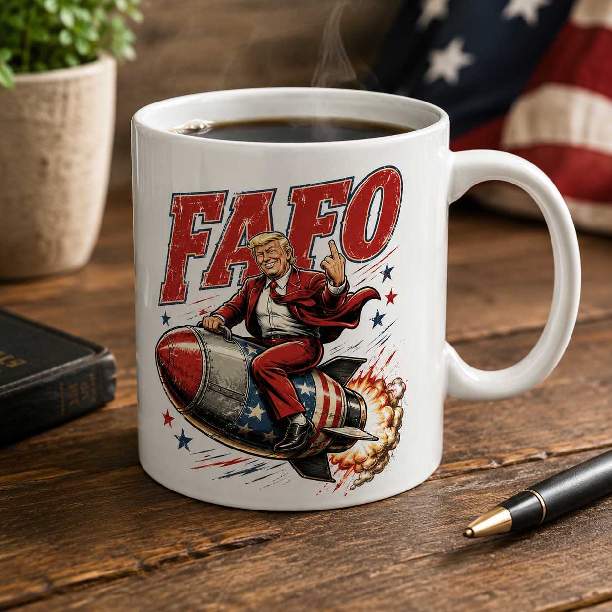 FAFO Funny Trump Pinup Gift 11oz Coffee Mug