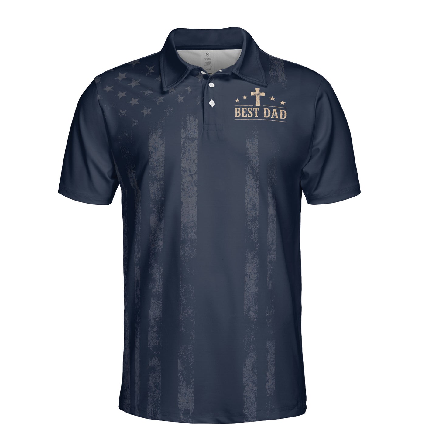 Best Dad Faith Family Freedom Cross Gift Moisture Wicking Golf Short Sleeve Polo Shirt