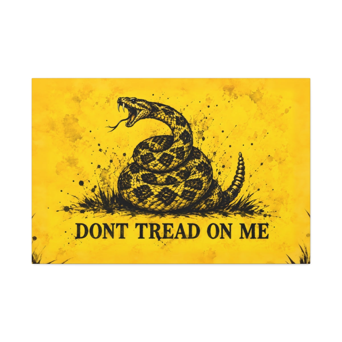 Gadsden Flag Canvas Wall Art 36x24 front view