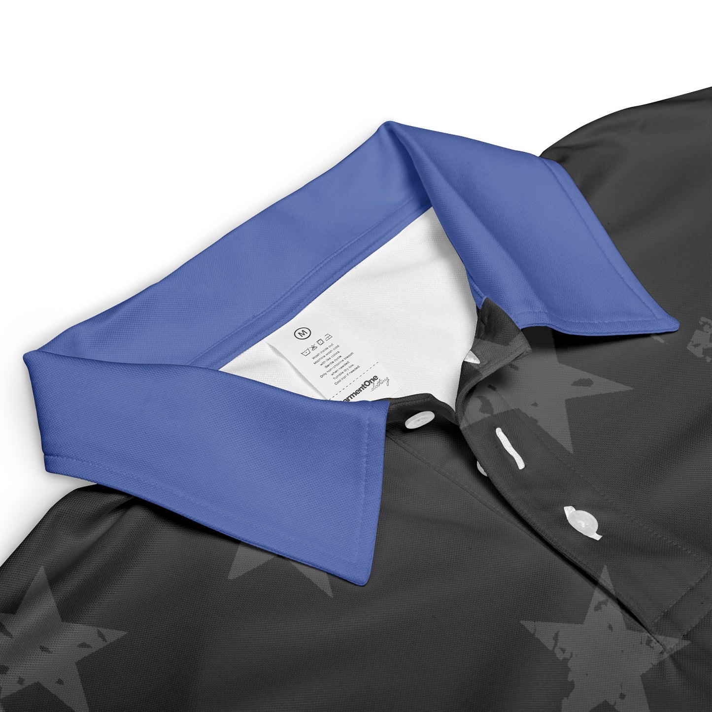 Blue Line American Flag Men's Polos Moisture Wicking Police LEO Short Sleeve Golf Shirts