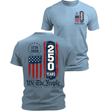 250 Anniversary USA Flag Commemorative Patriotic American 4th of July T-Shirt