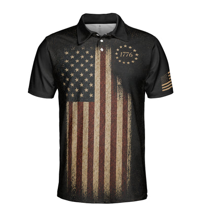 Don't Tread On Me Patriotic Moisture Wicking Golf Short Sleeve Polo Shirt