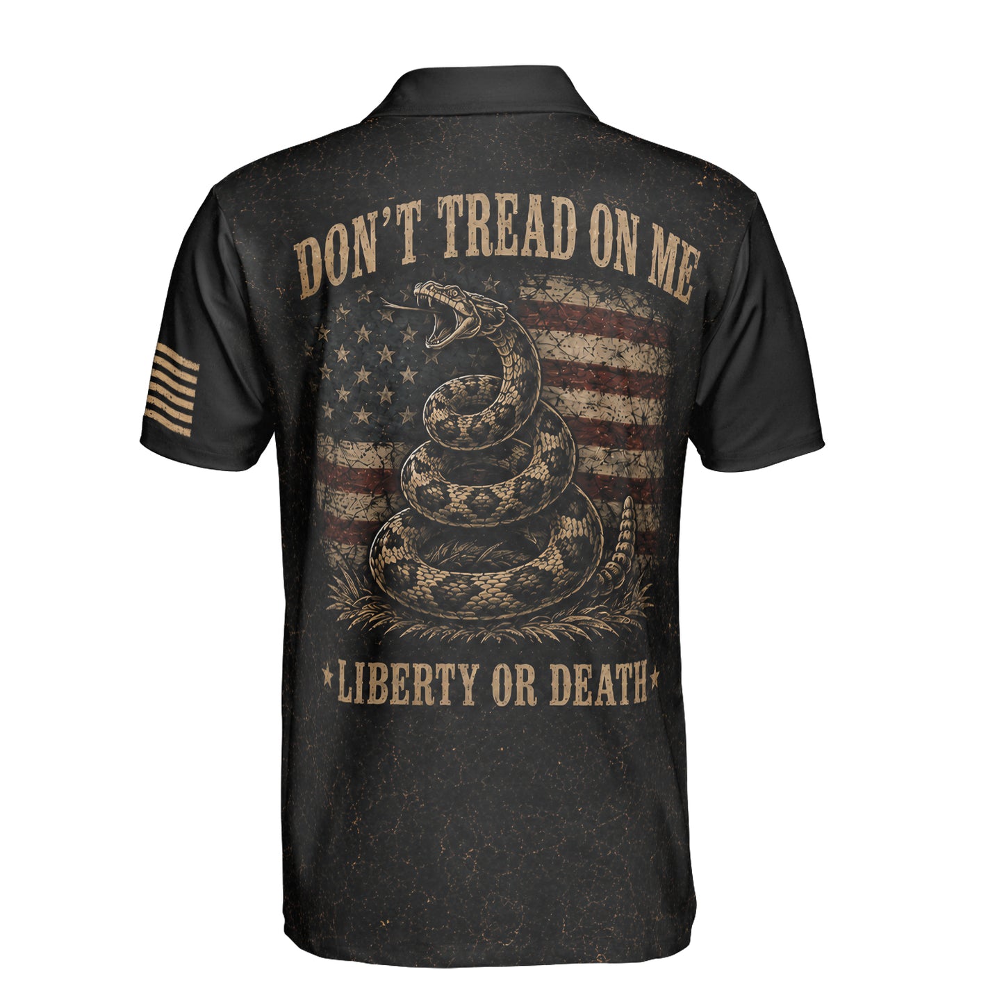 Don't Tread On Me Patriotic Moisture Wicking Golf Short Sleeve Polo Shirt