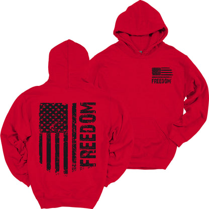 Men's Freedom Flag Hoodie Patriotic Heavy Blend Hooded Sweatshirt