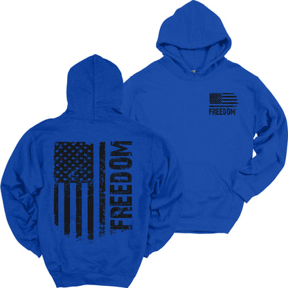 Men's Freedom Flag Hoodie Patriotic Heavy Blend Hooded Sweatshirt