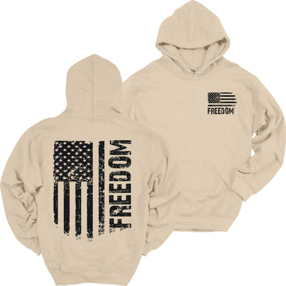 Men's Freedom Flag Hoodie Patriotic Heavy Blend Hooded Sweatshirt