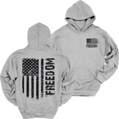 Men's Freedom Flag Hoodie Patriotic Heavy Blend Hooded Sweatshirt