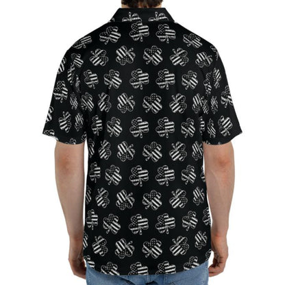 Vintage Patriotic Shamrock St Patricks Day Polo Moisture Wicking Short Sleeve Golf Shirt for Men