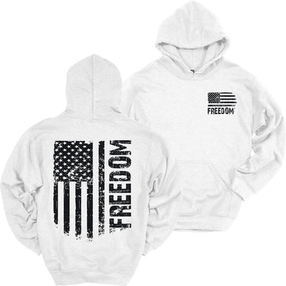 Men's Freedom Flag Hoodie Patriotic Heavy Blend Hooded Sweatshirt