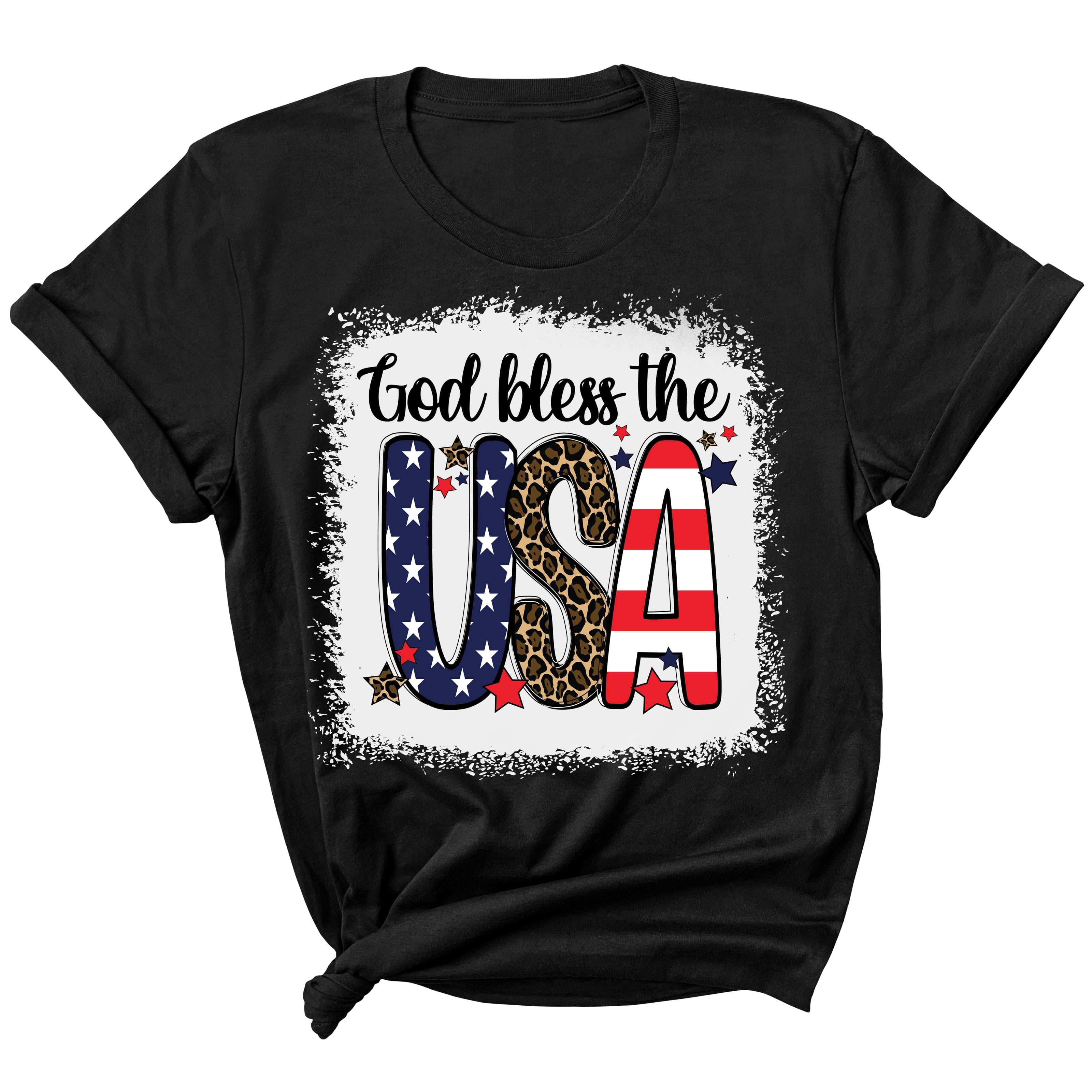 God Bless The USA Women's Graphic Print T-Shirt