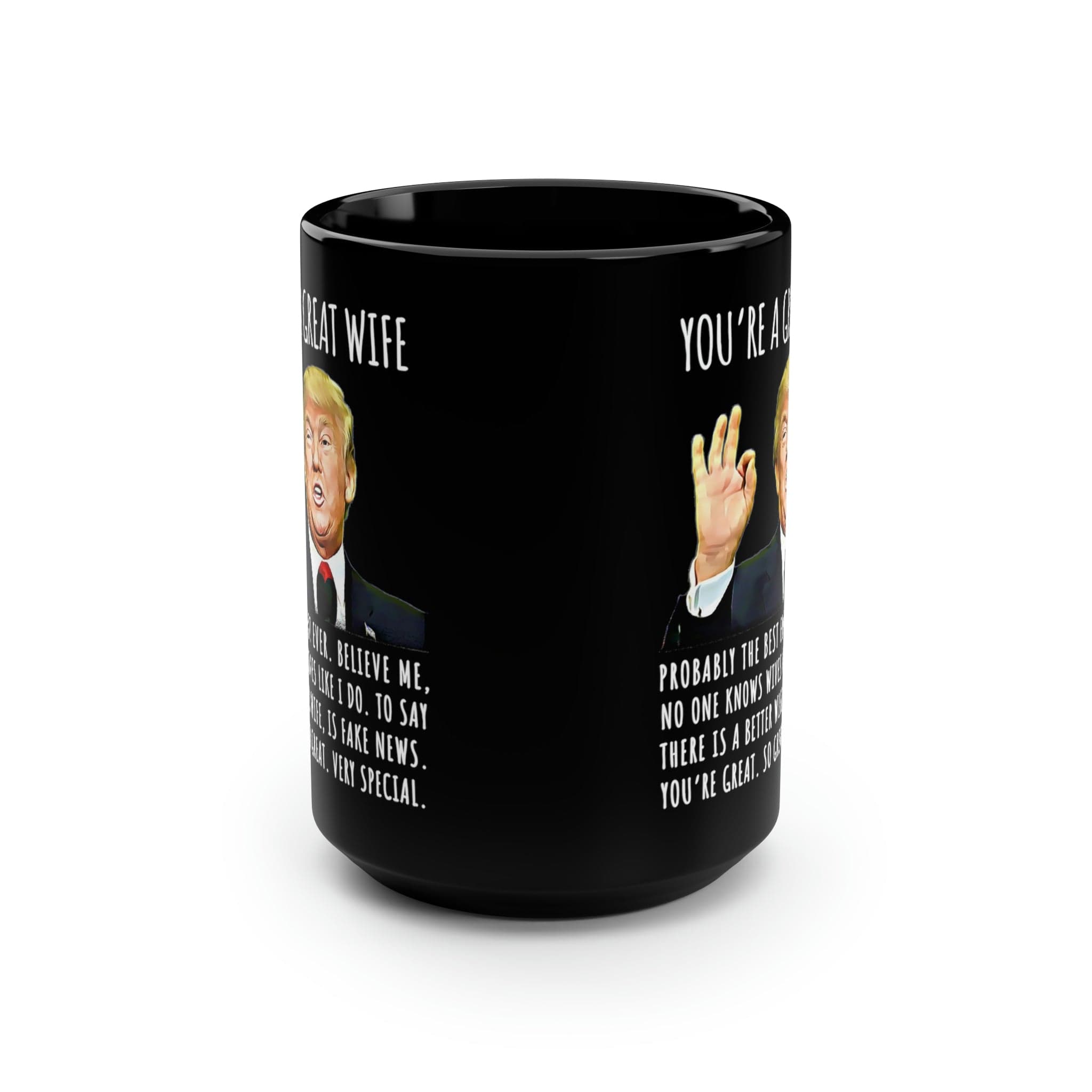 Tazza Da Caffè Umoristica 'Trump Hunter' 425 Ml, Ceramica Bianca, Idea Regalo Per Cacciatori