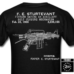 Gun Patent Sturtevant - Firearm - M16 T-Shirt