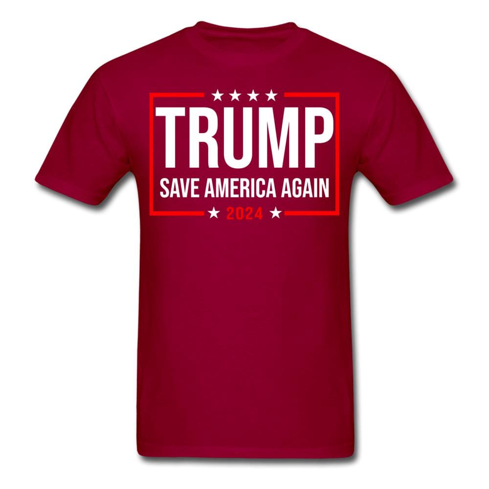 Trump 2024 Save America T-Shirt - dark red
