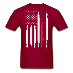 Fishing Flag T-Shirt - dark red