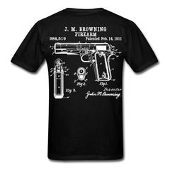 2A Gun Patent Schematc 984519 - Browning - 1911 - black
