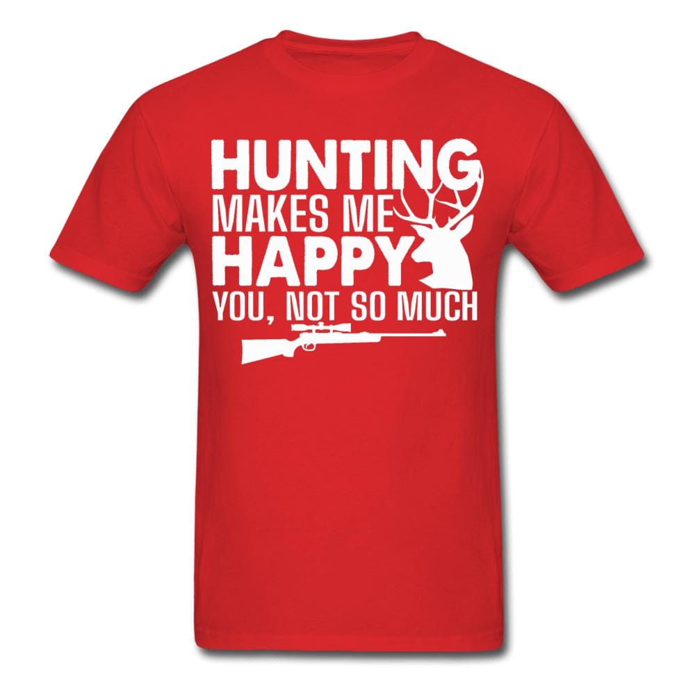 Hunting Makes Me Happy T-Shirt - red