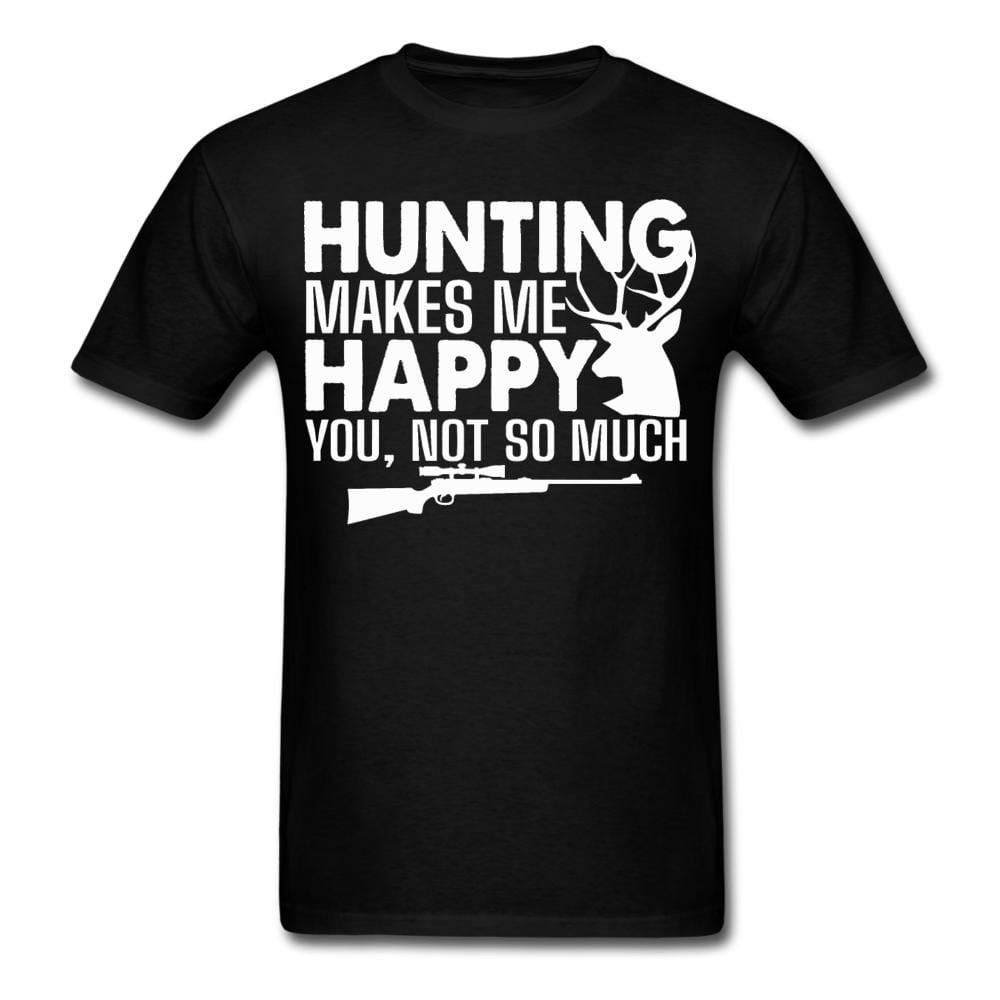 Hunting Makes Me Happy T-Shirt - black