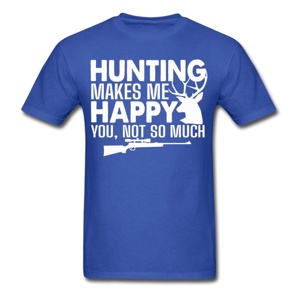 Hunting Makes Me Happy T-Shirt - royal blue