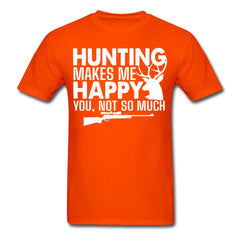 Hunting Makes Me Happy T-Shirt - orange