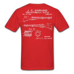 Garand Patent  - Semiautomatic Rifle T-Shirt - red