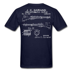 Garand Patent  - Semiautomatic Rifle T-Shirt - navy