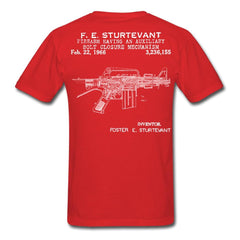 Gun Patent Sturtevant - Firearm - M16 T-Shirt - red