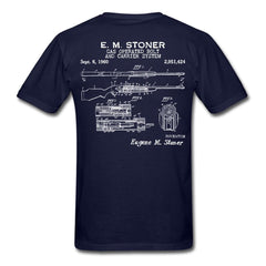 Gun Patent 2951424 Stoner - Gas Operated Bolt 2A T-Shirt - navy
