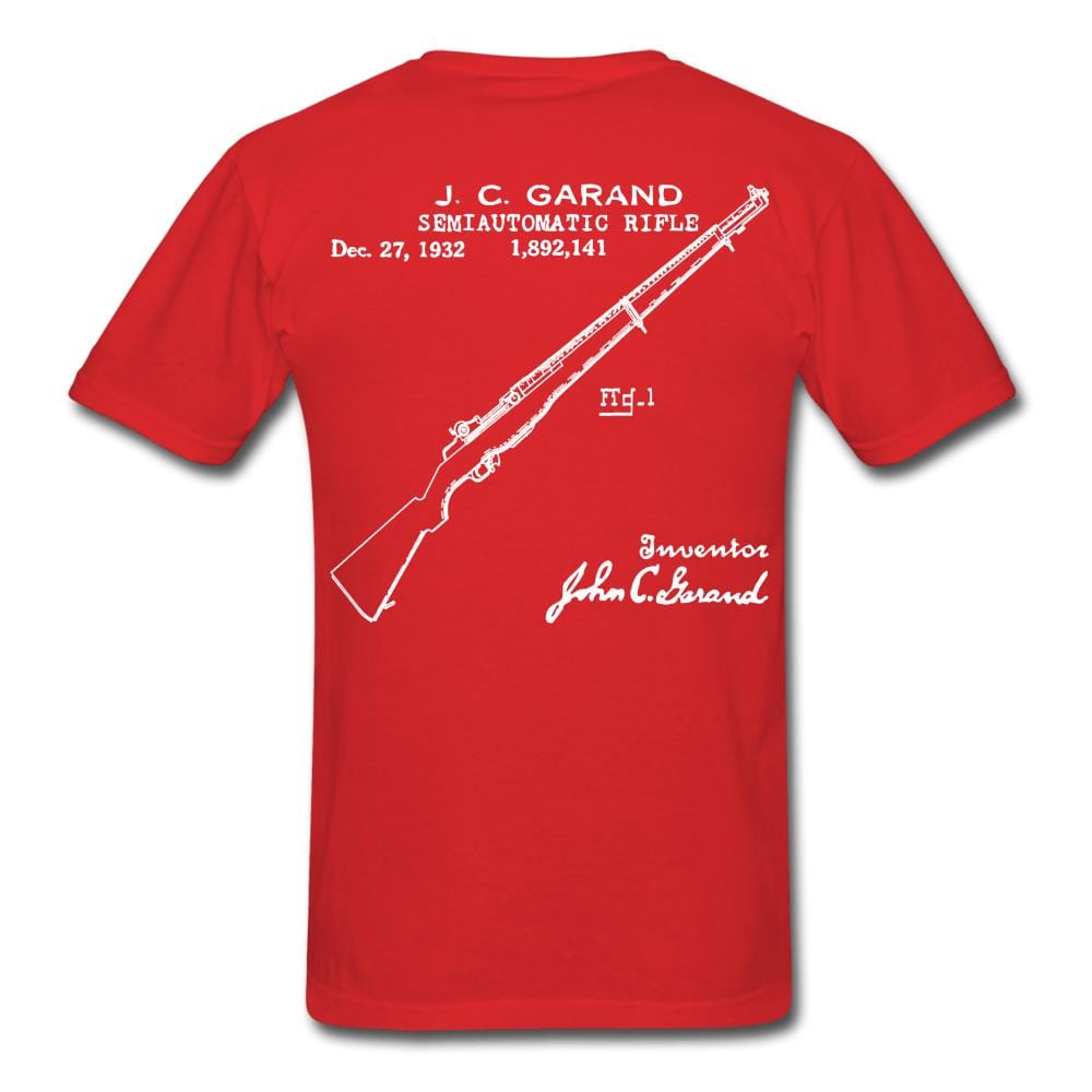 Garand Patent 1892141 (Garand M1) 2A T-Shirt - red