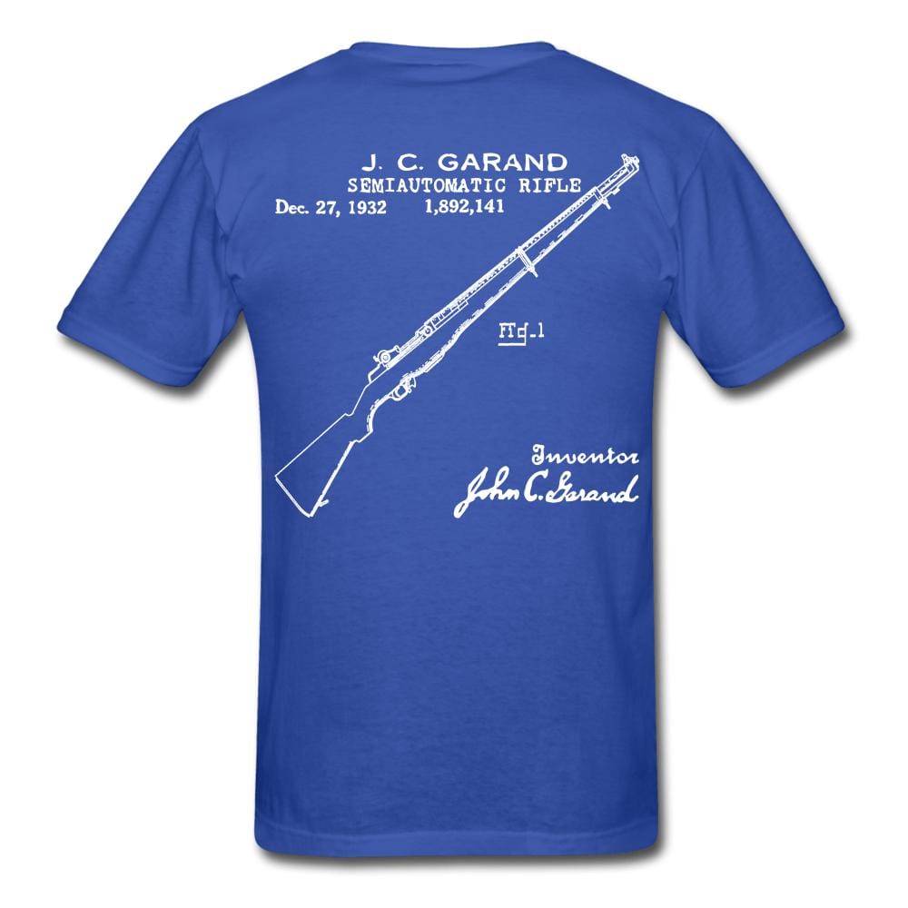 Garand Patent 1892141 (Garand M1) 2A T-Shirt - royal blue