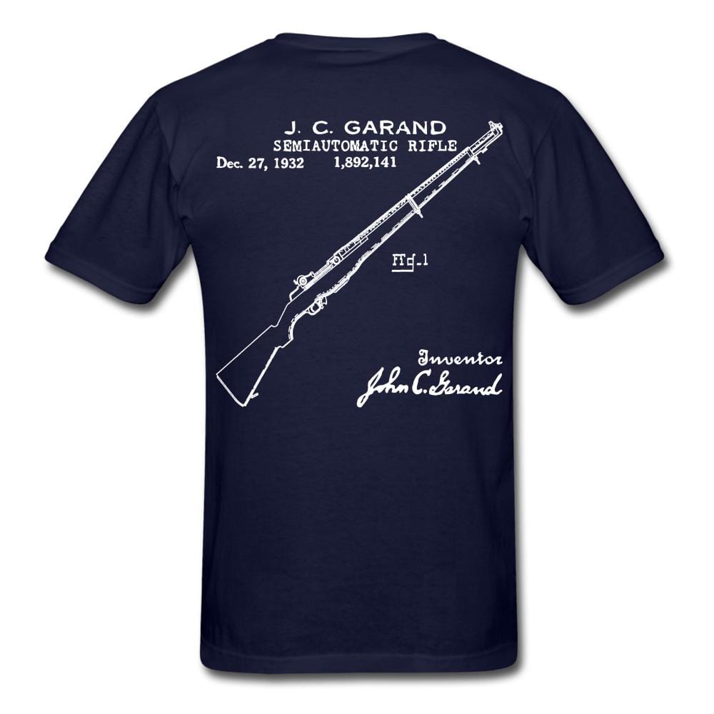 Garand Patent 1892141 (Garand M1) 2A T-Shirt - navy