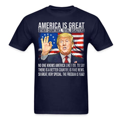 America Is Great Trump Speech T-Shirt - navy