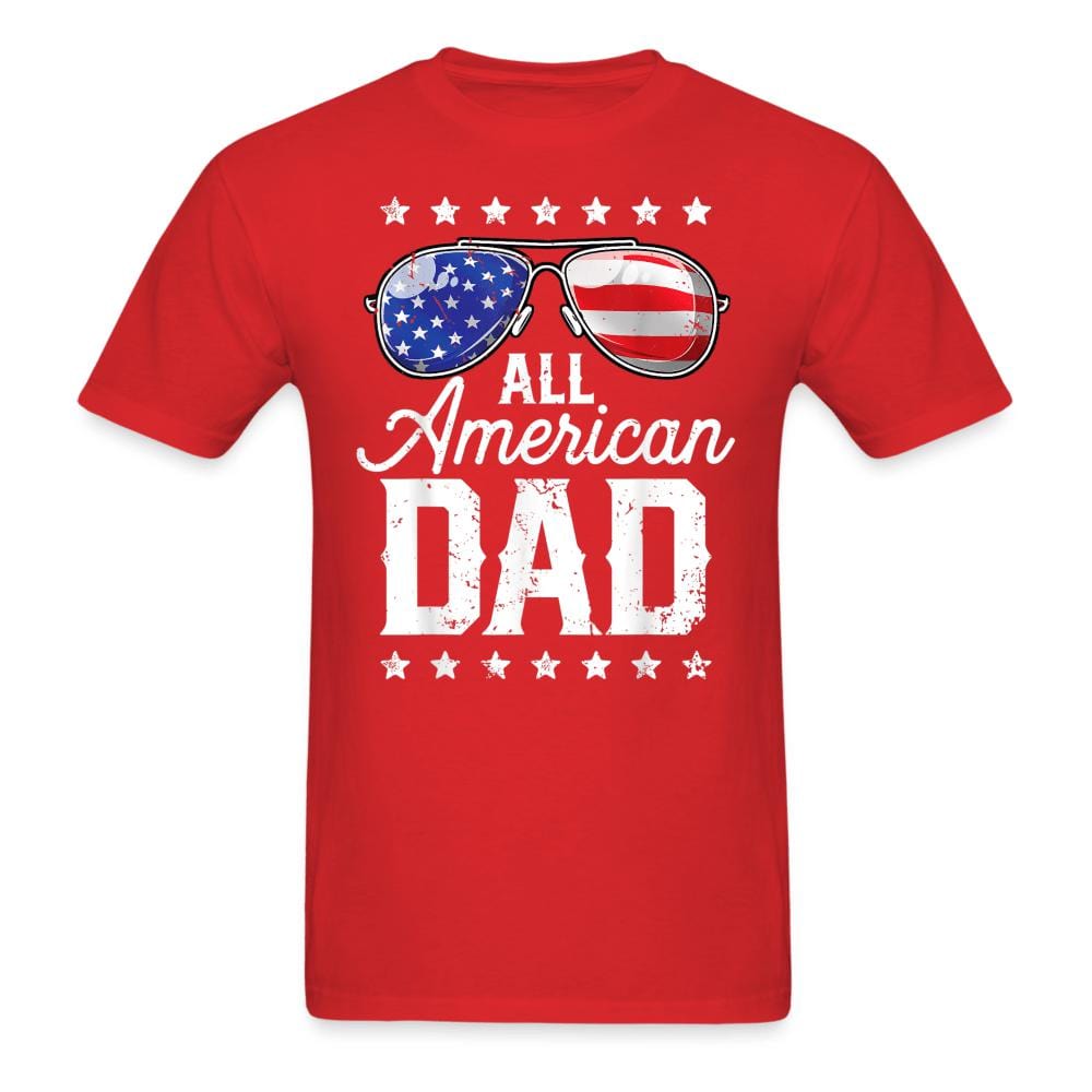 All American Dad T-Shirt - red