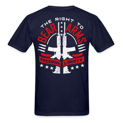 The Right To Bear Arms 2A (Front & Back Print) T-Shirt - navy