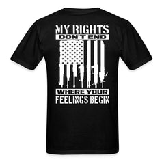 My Rights Don't End (Front & Back Print) T-Shirt - black