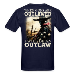 When Guns Are Outlawed T-Shirt - navy