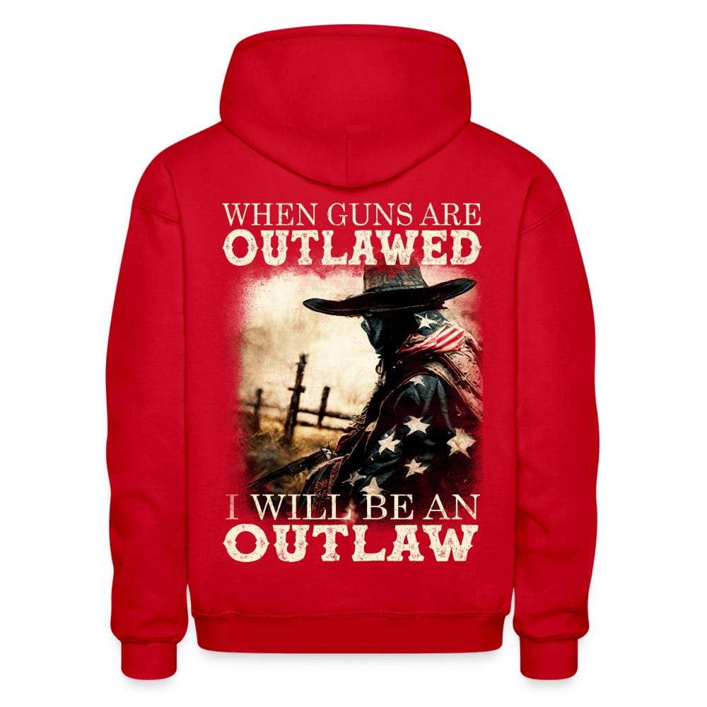 When Guns Are Outlawed Hoodie - red