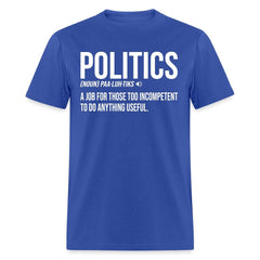 Politics Definition T-Shirt - royal blue